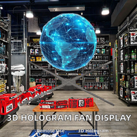 Ventilateur holographique 3D MACCAN MA-60, affichage holographique LED, intérieur, OEM, 60*60*8cm, contrôle sans fil, 720 LED, luminosité 3000cd, 176