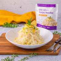 Low Carb HALAL Certified Instant Konjac Fettuccine Healthy Noodles with 0g Fat for Keto-Friendly Meals Ready in 2 Mins