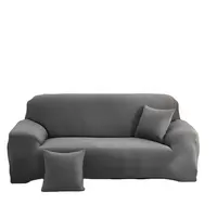 Grau Trend ize Elastic Sofa bezug Stretch Stuhl Sofa Schon bezug Spandex Rutsch fest Weiche Kissen Couch 3-Sitzer Sofa bezug