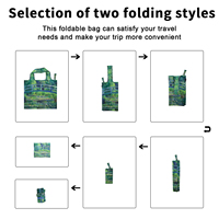 Bolsas de Mano Plegables de Nailon y Poliéster con Diseño Personalizado de Arte de Van Gogh, Bolsa de Compras Ecológica Reutilizable y Plegable