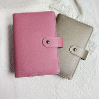 Agenda de Oficina Espiral con Anillas Doradas A5 A6 al por Mayor, Cubierta de Agenda, Carpeta de Presupuesto, Cuaderno con Cubierta de Cuero PU Color Macaron