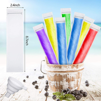 Sucette glacée jetable sans BPA personnalisé transparent de qualité alimentaire Tubes de Popsicle moule paquet de sac à fermeture éclair pour bébé aliments et boissons