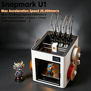 Stampante 3D Snapmaker U1, Velocità Elevata 500mm/s, Versione Internazionale Sbloccata, Controllo WiFi APP Telefono/<span class=keywords><strong>Computer</strong></span>, Bestseller all'Ingrosso - Product Image 1