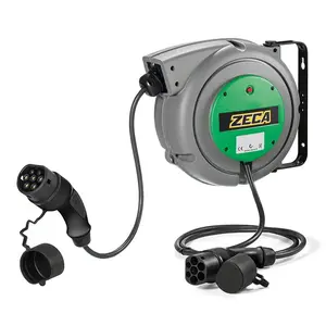 Enrollador de Cable Zeca de 5m, 3G2.5+1x0.5, 16A, Tipo 1-2, Cable de Extensión con Montaje en Pared - Product Image 1