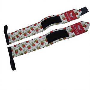 Bandes de poignet de haute qualité pour la musculation, en néoprène uni avec fermeture auto-agrippante, pour la vente en ligne - Product Image 1
