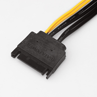 Cable adaptador de alimentación SATA de 15 pines a PCIe PCI-e PCI Express de 6 pines para tarjeta de vídeo