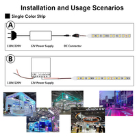 Prix ​​de gros IP20 Éclairage intérieur 12V 24V Flexible 2835 SMD Bande lumineuse blanche Couleur unique Mode continu Ruban LED