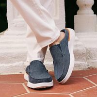 Mocassins orthopédiques à semelle souple avec soutien de la voûte plantaire, tige en toile, semelle extérieure en caoutchouc, décontractés, pour fasciite plantaire, avec semelle intérieure en mousse à mémoire de forme rembourrée