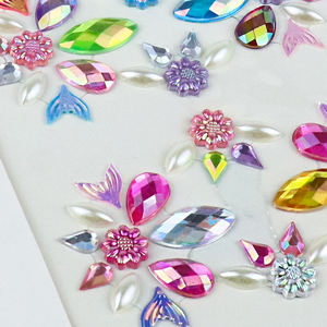 GP Maquillage Lumineux <span class=keywords><strong>Tatouage</strong></span> Temporaire À La Mode Acrylique Cristal Paillettes Autocollants Visage Gemme Bijoux Arc-En-Ciel Larmes Strass pour - Product Image 4