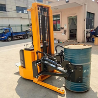 Chariot élévateur rotatif pour fûts en plastique de 200 L, élévateur de fûts électrique hydraulique, chariot de transport, hauteur de levage de 1600 mm