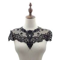 Appliques brodées en dentelle pour vêtements, motifs floraux, accessoires de mode DIY, design ajouré 3D en polyester, couleur unie