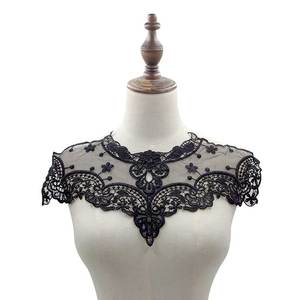 Appliques brodées en dentelle pour vêtements, motifs floraux, accessoires de mode DIY, design ajouré 3D en polyester, couleur unie - Product Image 6