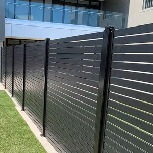 <span class=keywords><strong>Valla</strong></span> de <span class=keywords><strong>Mimbre</strong></span> con Riel y Poste de Aluminio Garantía de por Vida de 50 Años Cerca de Listones Horizontales de Metal para Jardín Exterior - Product Image 3