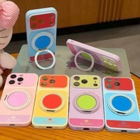 Coque antichoc personnalisable avec béquille pivotante pour iPhone 18 17 Pro Max, en TPU, couleur Macaron, grande fenêtre, protection optimale