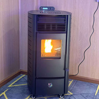 Estufa de Pellets de Madera Moderna Fangran 80B OEM ODM con Pantalla Táctil WiFi, Chimenea sin Humo para Almacenes y Fábricas