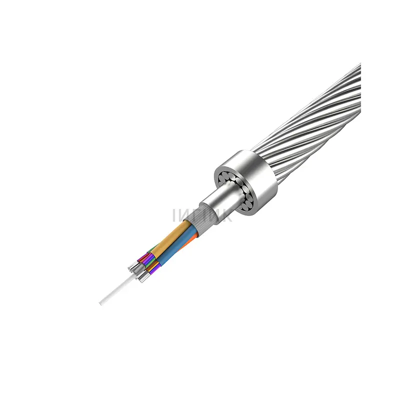 Kabel serat optik terjalin kabel tabung baja tahan karat Opgw