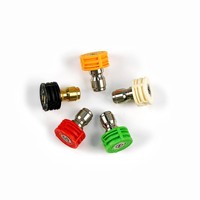 PROWORKZ Ensemble de 5 buses de nettoyeur haute pression à connexion rapide 1/4 po avec mode savon, codées par couleur 0 ° /15 ° /25 ° /40 °   Embouts de pulvérisation