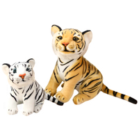 Peluche Tigre Simulé en Gros, Peluche Tigre Bébé Personnalisée Mignonne, Tigre Orange et Blanc pour Cadeau d'Anniversaire Enfant