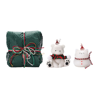 Neues Design Niedliche Tierförmige Aromatherapie-Duftkerzen Weihnachten Süße Bären- und Katzenförmige Duftkerzen aus Sojawachs Geschenkset