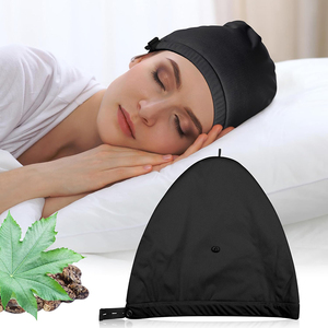 Castor Oil Pack <b>Wrap</b> for Head Elastic and Reusable Hat for Sleeping Waterproof Layers Castor Oil Packs Kit for Damaged Hair - Product Image 3