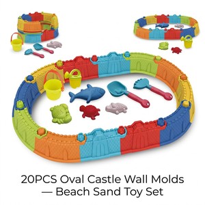 Ensemble <span class=keywords><strong>de</strong></span> 20 moules à <span class=keywords><strong>sable</strong></span> ovales en forme <span class=keywords><strong>de</strong></span> <span class=keywords><strong>château</strong></span>-fort, jouet <span class=keywords><strong>de</strong></span> construction <span class=keywords><strong>de</strong></span> <span class=keywords><strong>château</strong></span> <span class=keywords><strong>de</strong></span> <span class=keywords><strong>sable</strong></span> pour enfants, sans BPA, pour jeux d'été en plein air - Product Image 2