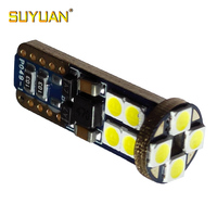 Suez voiture lumières LED ampoule W5W T10 194 168 Auto lampe 3030 12smd Canbus blanc LED intérieur lecture ampoule