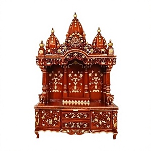 Large Size Hand Crafted Wooden Temple for Home Hindu Teak Wood High Carved <b>Mandir</b> for Home Premium Quality Teak Wood Temple - Product Image 1