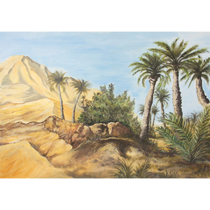 ZICOM Alemania 70 x 100 cm Escena de la Natividad Decoraciones Navideñas Accesorios con Motivo de Fondo Palmera (9006935095272) - Product Image 1