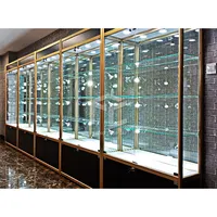 Gehard glas plank/commerciële vitrine/tall glazen kast