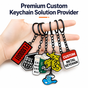 Porte-clés en métal durable personnalisé, plaqué or et argent, avec logo, porte-clés en émail dur <span class=keywords><strong>pour</strong></span> la promotion de la marque, accessoires vestimentaires - Product Image 1