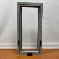 Fenêtres à double auvent en verre personnalisées au design moderne Fenêtre à battant en aluminium Volet intégré Style pivotant vertical