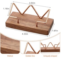 Porte-cartes de visite en bois 2 pièces pour bureau Fashion Design Desktop Business Card Manager