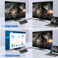 Commutateur KVM USB 3.0 HDMI double moniteur 2 sorties 2 ordinateur commutateur vidéo à distance hdmi 8K hdmi commutateur kvm 2 ports double moniteur