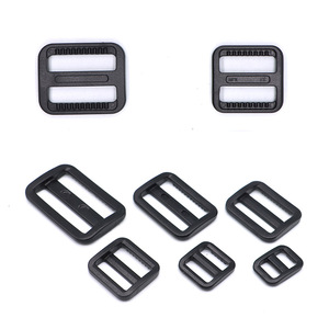 Adjustable Plastic Buckles For <b>Bag</b> Webbing D Ring Three Position Fasteners Black 10mm 15mm 20mm 25mm 30mm 38mm - Product Image 1
