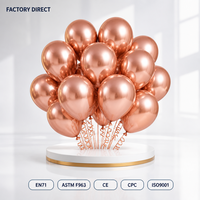 Ballons en latex Feile métallisés rose doré brillant, lot de 50 pièces de 12 pouces, pour mariage, baby shower, anniversaire, sac Bridgerton