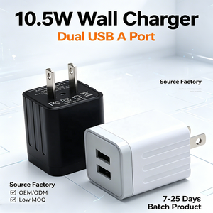 Caricatore da Muro HNT 10.5W con Doppia Porta USB-A, Ricarica Rapida PD 3.0, Adattatore di Alimentazione Portatile per iPhone Samsung, Certificato FCC - Product Image 1