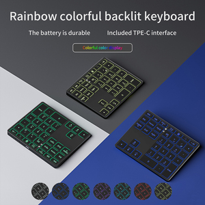 แป้นพิมพ์ตัวเลขไร้สาย 35 ปุ่ม RGB แบ็คไลท์ 2.4G แป้นพิมพ์ตัวเลขภายนอกแบบชาร์จไฟได้ - Product Image 2