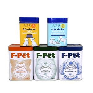Pet Probiotic Powder Tin Can Custom Printed Food Grade <b>Metal</b> Packaging <b>Box</b> for Dog Nutrition Supplement Powder Storage - Product Image 1