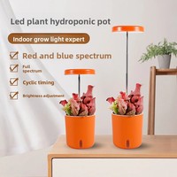 Nouvelle lampe de culture LED Angel Ring pour plantes, en PVC, avec système d'auto-arrosage, cuve hydroponique, spectre complet, fonction de circulation et minuterie, Ra95 2900 5W