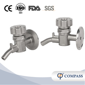 베스트셀러 3/4'' TC 50.5MM 위생용 스테인리스 스틸 SS304 식품 등급 클램프 엘보형 다이어프램 EPDM 샘플링 밸브 (탱크용) - Product Image 4