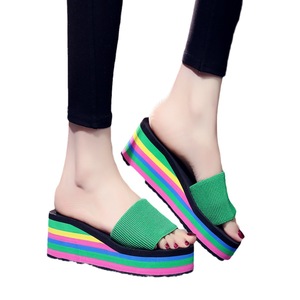 Open Toe Women Wedge <strong>Sandals</strong> <strong>Thong</strong> Filp Flops <strong>Platform</strong> Slippers Summer Beach Outdoor Slides Woman Height Increased <strong>Sandals</strong> R1979 - Product Image 6
