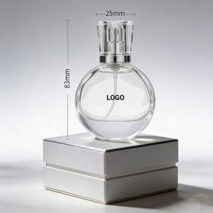 Custom Low MOQ 25ml Round Glass <b>Perfume</b> <b>Bottles</b> Stock Refillable Spray Containers for Cosmetics and Fragrance <b>Samples</b> - Product Image 3