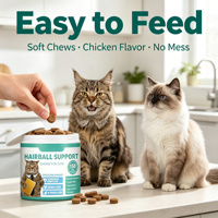 Friandises à Mâcher Douces pour Animaux de Compagnie Contre les Allergies au Chat et au Chien, Soutien Immunitaire et Cutané, Soulagement des Démangeaisons dues aux Allergies Saisonnières, Oméga 3, Probiotiques, Sans Céréales, à Base de Poisson