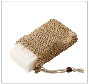 Directo de fábrica, nueva bolsa de jabón de yute de ramio de algodón hecha a mano, Red de espuma para uso doméstico en el baño, esponja vegetal colgante para cepillo corporal - Product Image 4
