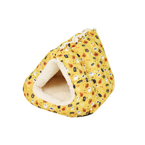 Cuccia a cupola invernale riscaldante per gatti e cani, divano-nido completamente chiuso, multiuso, foderato in peluche, extra spesso, simpatico guscio per dormire, fantasia a pois floreale - Product Image 6