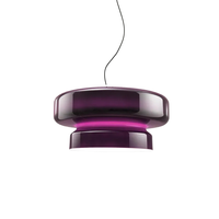 Lustre en verre simple de style nordique, lampe suspendue, couleur rouge, violet, vert, restaurant, bar, magasin de vêtements, café, E27 36CM