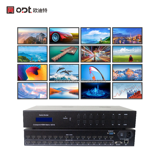 HD-mi Matrix Switcher 16x16 EDID Support HD Video Matrix Switchers With16 Inputs 16 Outputs Featuring RS232/Network Port Control