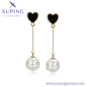 <span class=keywords><strong>E</strong></span>-1416 Xuping-Colgante con flecos de estrella roja para mujer, joyería prémium con diamantes, aretes de oro de 14K - Product Image 2