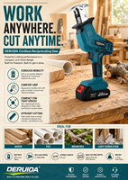 Scie sauteuse sans fil 21V pour usage domestique, outils électriques de bricolage, ensemble de scies à batterie pour couper le métal et le bois en extérieur