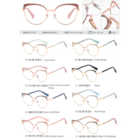 MS 91267, gafas de moda para mujer, Ojo de gato, gafas antiluz azul, diseño personalizado, montura de Metal moteado, gafas ópticas